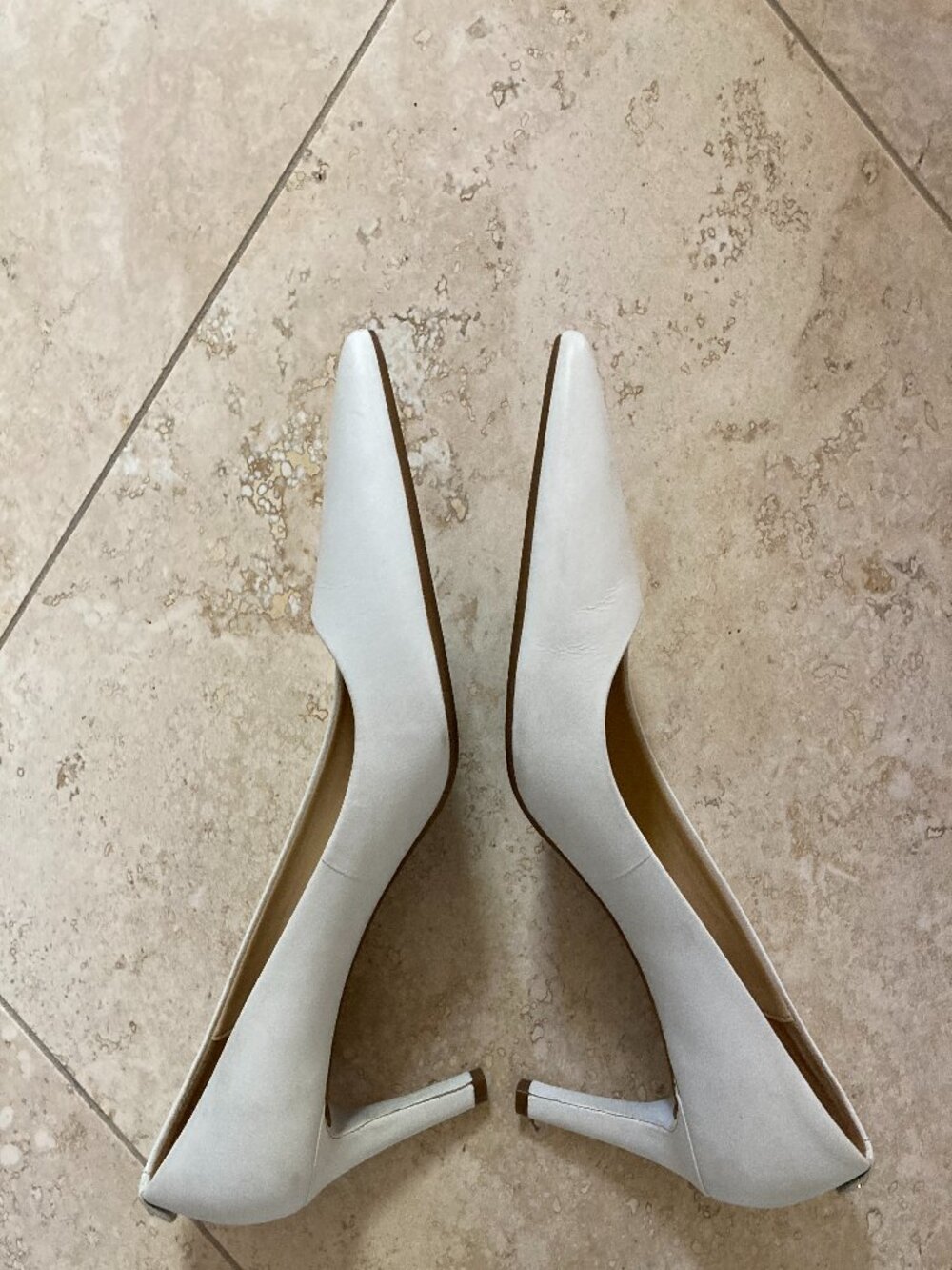 Michael Kors White Leather Heels - Picture 2 of 3